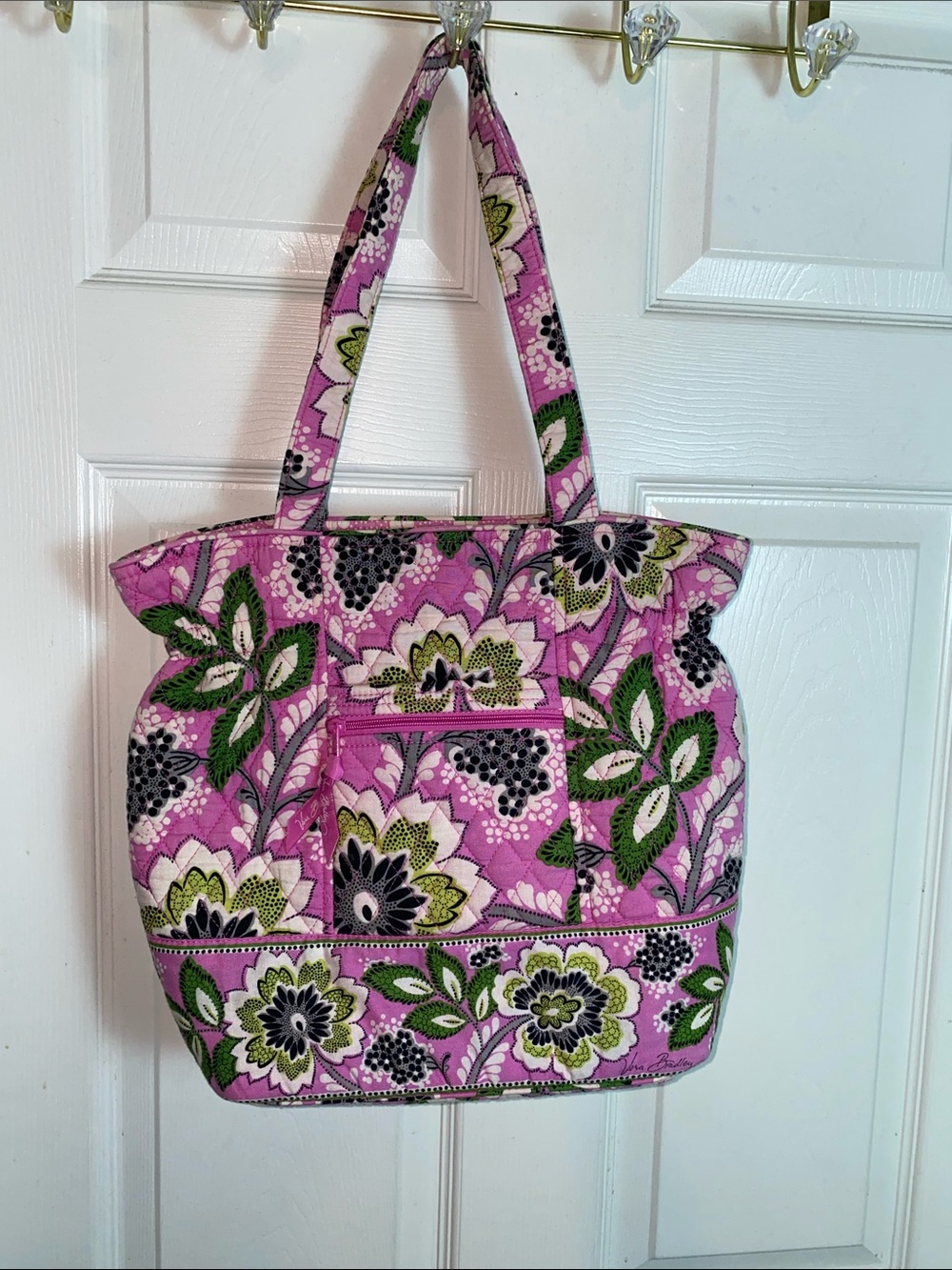 VERA BRADLEY Retired Priscilla Pink GET CARRIED AWAY Large Tote Bag Purse